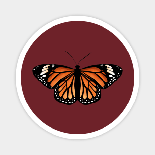 Orange Monarch Butterfly Magnet